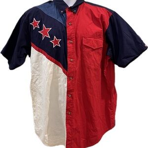 Americana Patriotic Button Down Shirt 
Cumberland Outfitters XL